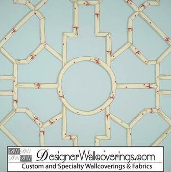 Trellis Bamboo Wallpaper Design Party Invitations