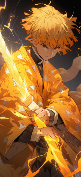 Demon Slayer Zenitsu Agatsuma Yellow Wallpaper HD