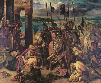 Entry Of The Crusaders In Constantinople By Eugene Delacroix