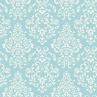 Blue White Kd1757 Delicate Document Damask Wallpaper Baby