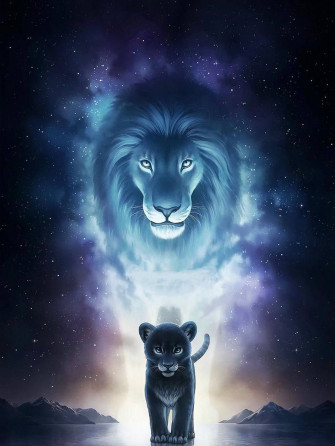 Galaxy Lion Wallpaper
