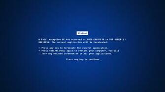 Blue Screen Of Death Desktop Pc And Mac Wallpaper