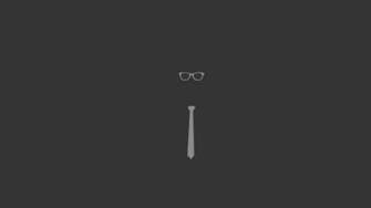 Wallpaper Tie Glasses Graphic Minimalist 4k