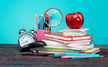 Wallpaper Back To School Supplies Books
