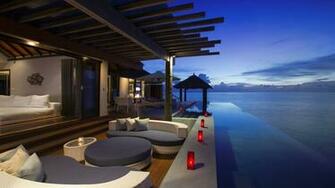 Bungalow Tropical Travel Evening Suite Pool Sunset Sea