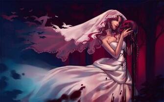 Creepy Spooky Macabre Gothic Skull Gore Skeleton Art Anime Wallpaper