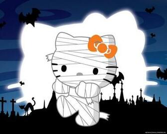 Halloween Hello Kitty Turns Into Mummy Wallpaper New HD