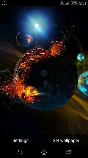 Deep Space Planets 3d Live Wallpaper For Android App