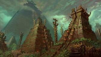 Aztec Temples Wallpaper