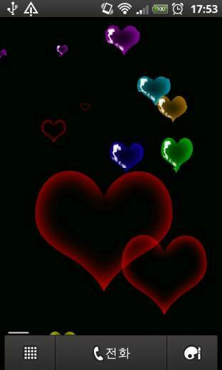 Description Heart Bubbles Live Wallpaper Eight Colors Of The