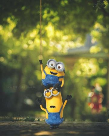 Minions Cute Couple Wallpaper Dark iPhone Background