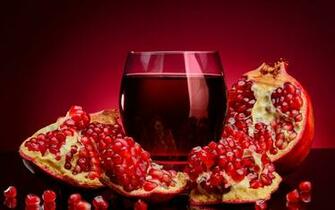 Wallpaper Pomegranate Juice Fruits Food Glass Desktop