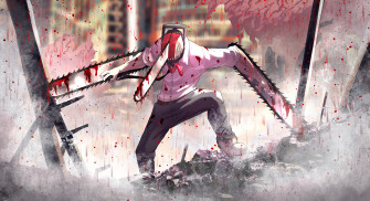 Denji In Action Chainsaw Man 4k Ultra HD Wallpaper By