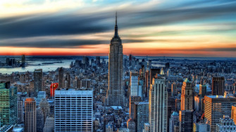 Architecture Building Cityscape City Clouds Evening Usa New York Wallpaper