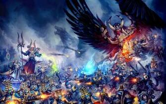 Wallpaper Demon Space Wolves Chaos Marines