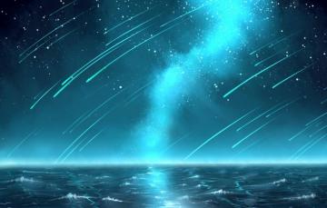 Wallpaper Sea Night Starfall Image For Desktop Section