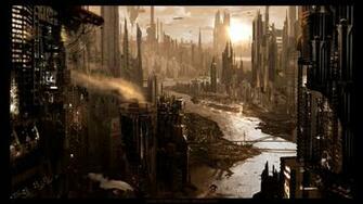 Fantasy Ruins Futuristic Art Digital Science Fiction