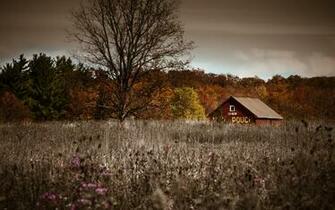 Autumn Barn Computer Wallpaper Desktop Background Id