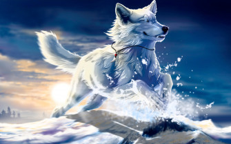 White Wolves Wallpaper Group