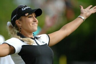 Natalie Gulbis Hot Lpga Star Big Smile Wood Image