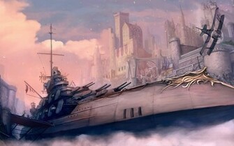 Battleship Wallpaper Steampunk