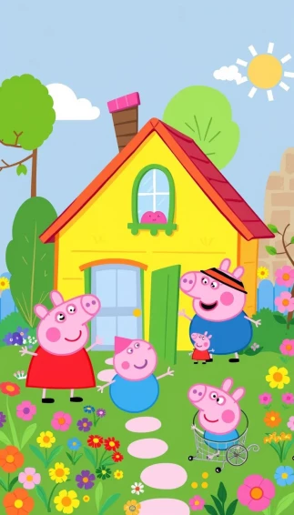 Peppa Pig House Wallpaper