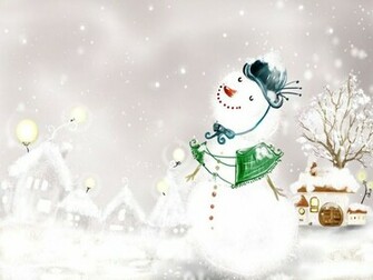 Animals Zoo Park Christmas Snowman Wallpaper For Desktop