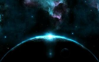 Giant Dark Blue Planet HD Wallpaper