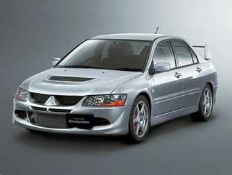 Silver Mitsubishi Lancer Evo