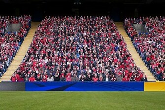Football Stadium Crowd Background In