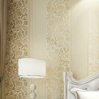 Koyle Non Woven Modern Flocking Vertical Stripes Desktop 3d Wallpaper