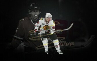 Wallpaper Featuring Chicago Blackhawks Winger Forward Patrick Kane