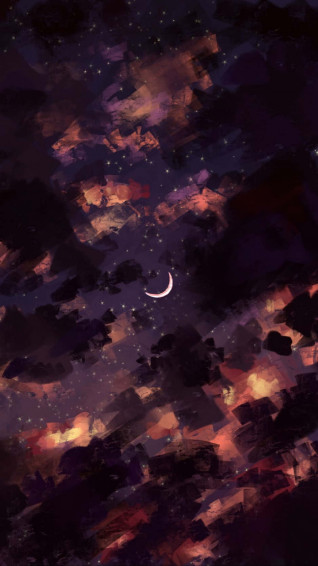 Moon And Stars Phone Wallpaper
