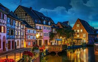 Wallpaper Flowers River France Building Home The Evening