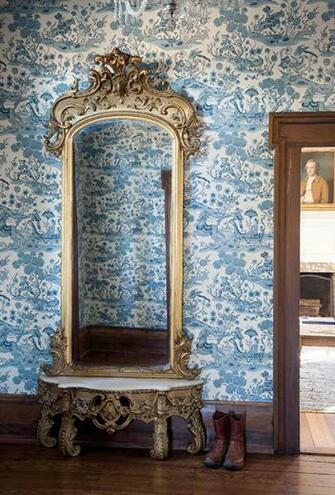 About This Wonderful Chinoiserie Toile Wallpaper I First Saw It