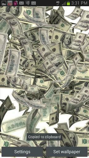 Bigger Raining Money Live Wallpaper For Android Screenshot