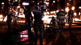 Full HD Wallpaper Resident Evil Main Characters Gun