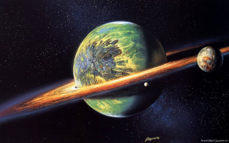 Planet Saturn With Rings Wallpaper