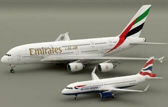Wallpaper Models Airbus A320 British Aiways A380 Emirates