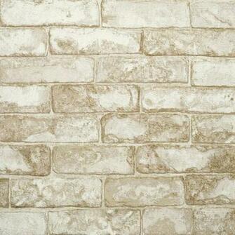 Off White And Brown Rustic Brick Wallpaper Wall Sticker Outlet
