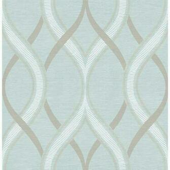 A Street Frequency Turquoise Ogee Wallpaper The Home