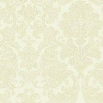 Lioba Cream Large Damask Modern Wallpaper