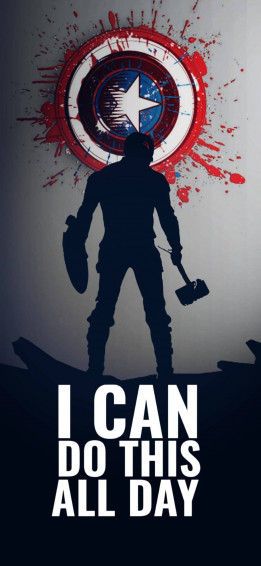 Captain America Shield iPhone I Can Do This All Day Wallpaper
