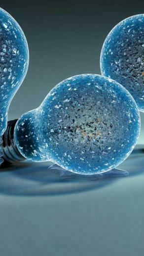 Wallpaper Frozen Bulb And Ice Cubes 3d