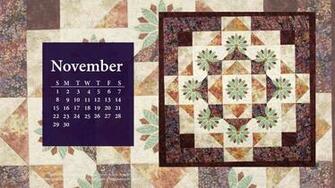 Quilt Calendar Computer Wallpaper November Books