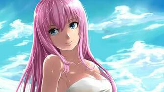Anime Girl With Pink Hair Wallpaper HDq