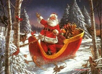 Wallpaper Santa Claus Background Dowbload