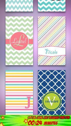 The Sassy Prep Monogram iPhone Wallpaper App