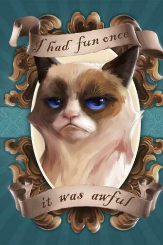 Wallpaper Grumpy Cat Paintings Portraits iPhone 4s
