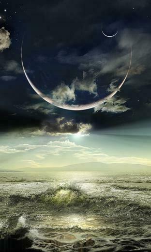 The Screen Shows Space Cell Phone Wallpaper Which Can Make This